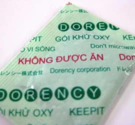 Gói hút ẩm bánh đóng hộp