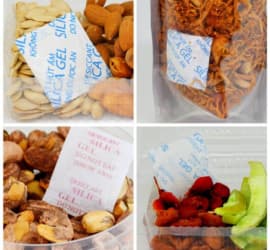Gói hút ẩm bánh đóng hộp